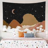 Lofaris Meteor Moon Mountain Landscape Forest Custom Tapestry